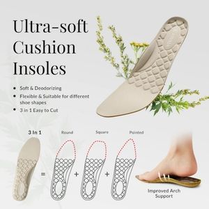 Vivaia (size 7-9) 3-in-1 Cuttable Ultra-Soft washable Insole for flats